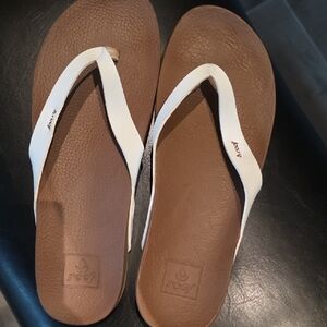 Reef Women's Tan and Cream Sandals